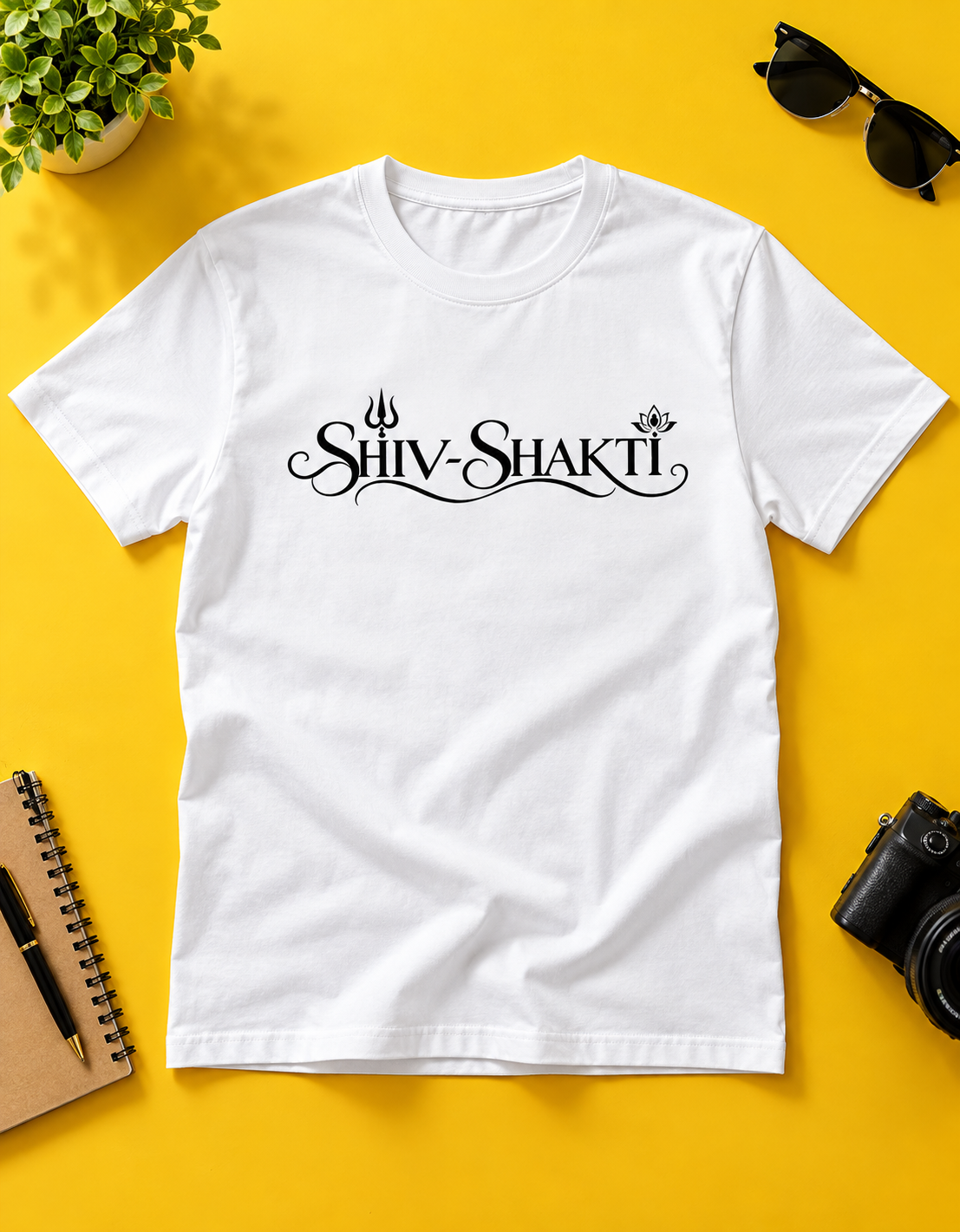 Shiva-Shakti Unisex DryFit White T-shirt